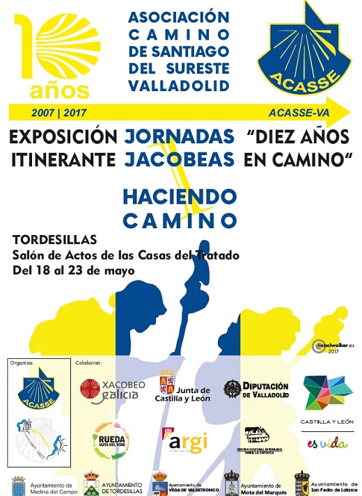 Cartel exposición Jornadas diez años Itinerantes Jacobeas en Camino